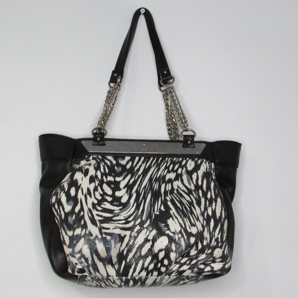 Jennifer Lopez Zebra Animal Print Shoulder Handbag